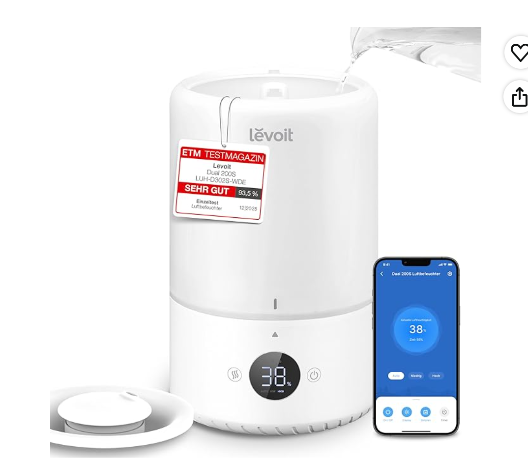Levoit Smart Luftbefeuchter Dual 200S (LUH-D302S)
