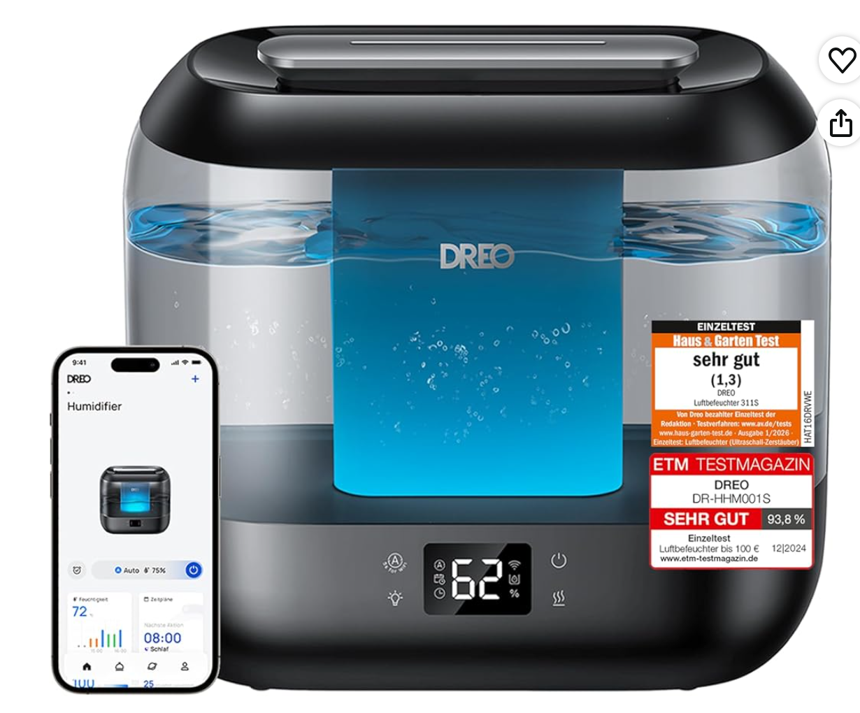 Dreo Smart Luftbefeuchter 4L (DR-HHM001S / 311S)